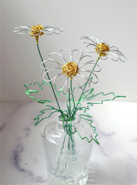 Daisy arrangement (Colored-Silver)